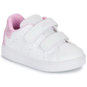 Geox Kids' White and Pink Sneakers
